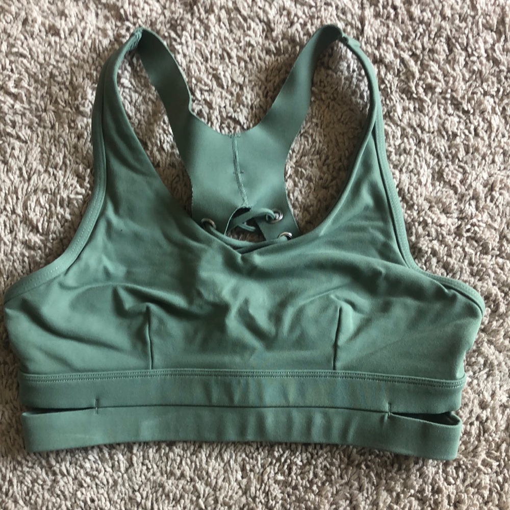 Olive green sports bra
